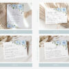 Dusty Blue Flowers Wedding Bundle, Printable File, Edit Yourself, SH24 Dusty Blue Flowers Wedding Bundle, Printable File, Edit Yourself, SH24