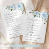 Dusty Blue Flowers Wedding Bundle, Printable File, Edit Yourself, SH24 Dusty Blue Flowers Wedding Bundle, Printable File, Edit Yourself, SH24