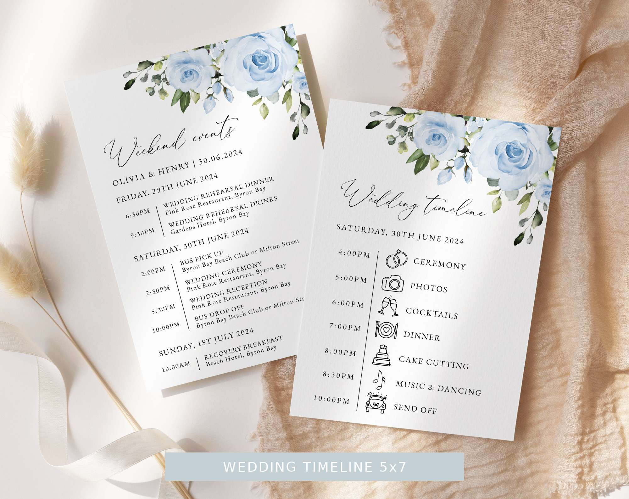 Dusty Blue Flowers Wedding Bundle, Printable File, Edit Yourself, SH24 Dusty Blue Flowers Wedding Bundle, Printable File, Edit Yourself, SH24