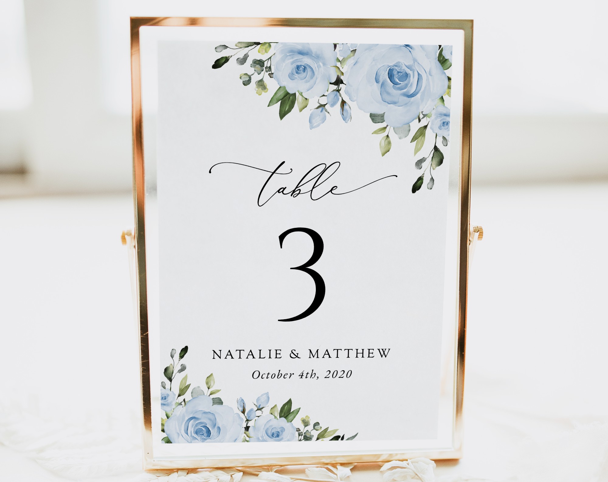 Dusty Blue Flowers Table Number Sign, Wedding Sign, Printable File, Edit Yourself, SH24 Dusty Blue Flowers Table Number Sign, Wedding Sign, Printable File, Edit Yourself, SH24