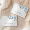 Dusty Blue Flowers Thank You Card, Wedding Stationery, Printable File, Edit Yourself, SH24 Dusty Blue Flowers Thank You Card, Wedding Stationery, Printable File, Edit Yourself, SH24