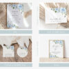 Dusty Blue Flowers Wedding Bundle, Printable File, Edit Yourself, SH24 Dusty Blue Flowers Wedding Bundle, Printable File, Edit Yourself, SH24