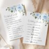 Dusty Blue Flowers Wedding Timeline, Wedding Stationery, Printable File, Edit Yourself, SH24 Dusty Blue Flowers Wedding Timeline, Wedding Stationery, Printable File, Edit Yourself, SH24
