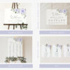 Purple Flowers Wedding Bundle, Printable File, Edit Yourself, SH29 Purple Flowers Wedding Bundle, Printable File, Edit Yourself, SH29