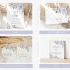 Purple Flowers Wedding Bundle, Printable File, Edit Yourself, SH29 Purple Flowers Wedding Bundle, Printable File, Edit Yourself, SH29