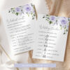 Purple Flowers Wedding Bundle, Printable File, Edit Yourself, SH29 Purple Flowers Wedding Bundle, Printable File, Edit Yourself, SH29