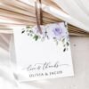 Purple Flowers Favor Tags, Gift Tags, Party Tags, Wedding, Printable File, Edit Yourself, SH29