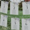 Purple Flowers Seating Cards, Wedding Stationery, Printable File, Edit Yourself, SH29
