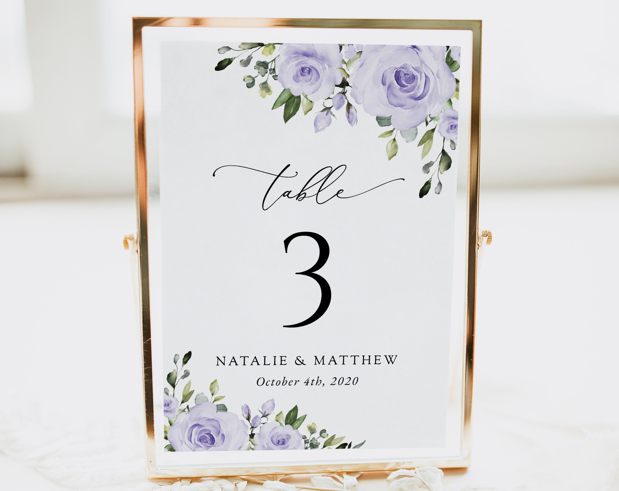 Purple Flowers Table Number Sign, Wedding Sign, Printable File, Edit Yourself, SH29 Purple Flowers Table Number Sign, Wedding Sign, Printable File, Edit Yourself, SH29