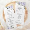 Purple Flowers Wedding Program, Wedding Stationery, Printable File, Edit Yourself, SH29 Purple Flowers Wedding Program, Wedding Stationery, Printable File, Edit Yourself, SH29