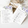 Purple Flowers Wedding Timeline, Wedding Stationery, Printable File, Edit Yourself, SH29 Purple Flowers Wedding Timeline, Wedding Stationery, Printable File, Edit Yourself, SH29