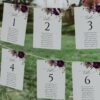 Plum Purple Flowers Seating Cards, Wedding Stationery, Printable File, Edit Yourself, SH31