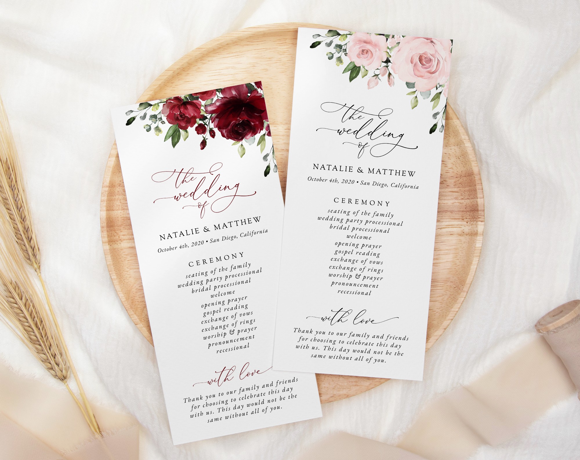 Wedding - Programs