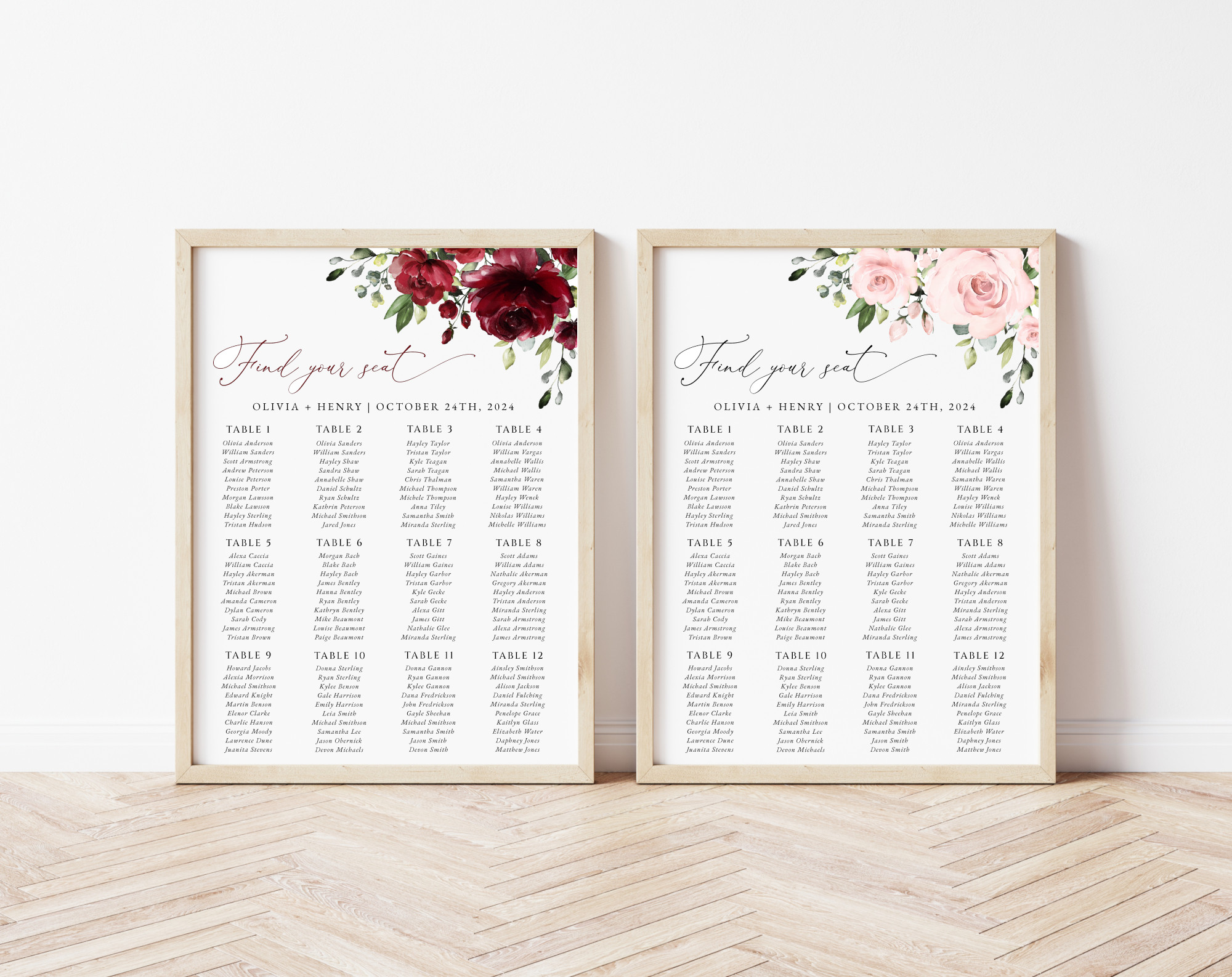 Wedding - Seating Charts