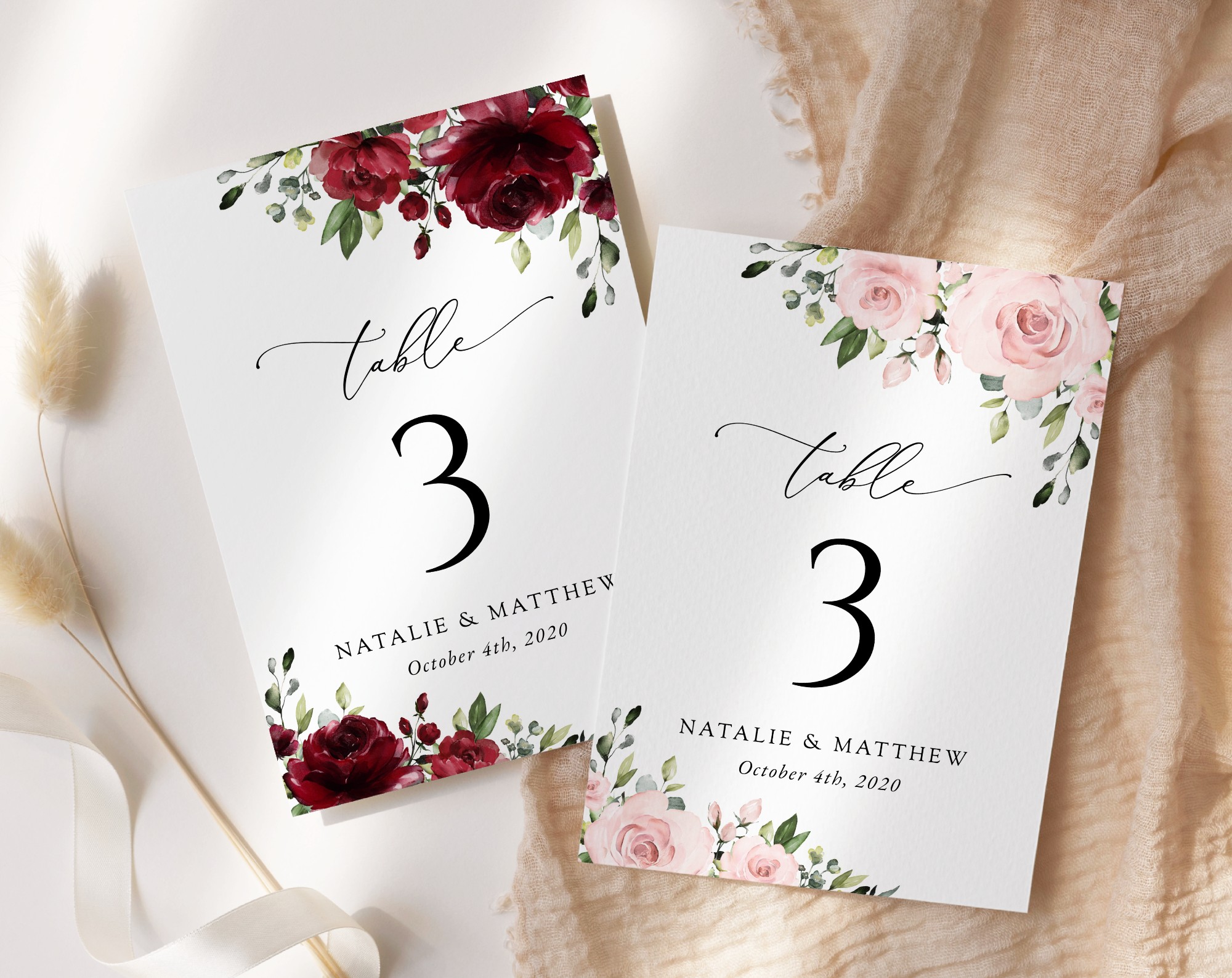 Wedding - Table Numbers