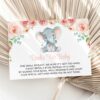 Little Elephant Baby Shower Invitation Suite, Girl Baby Shower, Printable File, Edit Yourself, SH07