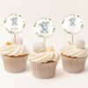 Little Elephant Cupcake Toppers, Baby Shower Decoration, Girl Baby Shower, Printable File, Edit Yourself, SH07