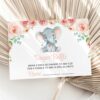 Little Elephant Baby Shower Invitation Suite, Girl Baby Shower, Printable File, Edit Yourself, SH07