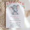 Little Elephant Baby Shower Invitation, Girl Baby Shower, Printable File, Edit Yourself, SH07