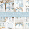 Baby Elephant Baby Shower Bundle, Boy Baby Shower, Printable File, Edit Yourself, SH08