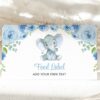 Baby Elephant Food Label, Baby Shower Decoration, Boy Baby Shower, Printable File, Edit Yourself, SH08