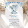 Baby Elephant Baby Shower Invitation, Boy Baby Shower, Printable File, Edit Yourself, SH08