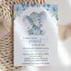 Baby Elephant Baby Shower Invitation, Boy Baby Shower, Printable File, Edit Yourself, SH08
