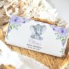 Cute Elephant Chocolate Bar Wrapper, Candy Bar Wrapper, Girl Baby Shower, Printable File, Edit Yourself, SH18