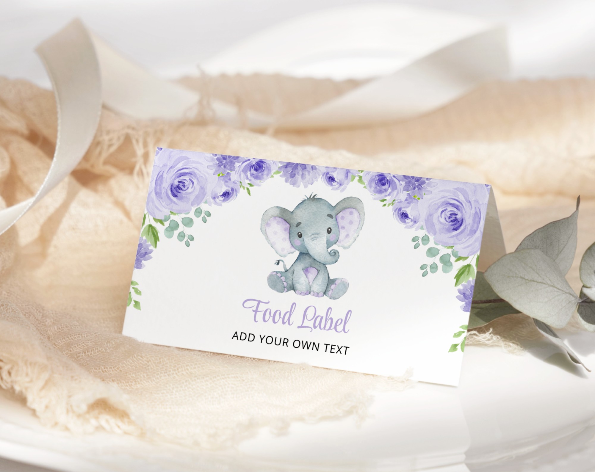 Cute Elephant Food Label, Baby Shower Decoration, Girl Baby Shower, Printable File, Edit Yourself, SH18 Cute Elephant Food Label, Baby Shower Decoration, Girl Baby Shower, Printable File, Edit Yourself, SH18