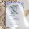 Cute Elephant Baby Shower Invitation, Girl Baby Shower, Printable File, Edit Yourself, SH18