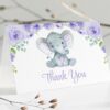 Cute Elephant Thank You Card, Girl Baby Shower, Printable File, Edit Yourself, SH18 Cute Elephant Thank You Card, Girl Baby Shower, Printable File, Edit Yourself, SH18