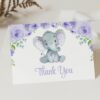 Cute Elephant Thank You Card, Girl Baby Shower, Printable File, Edit Yourself, SH18 Cute Elephant Thank You Card, Girl Baby Shower, Printable File, Edit Yourself, SH18