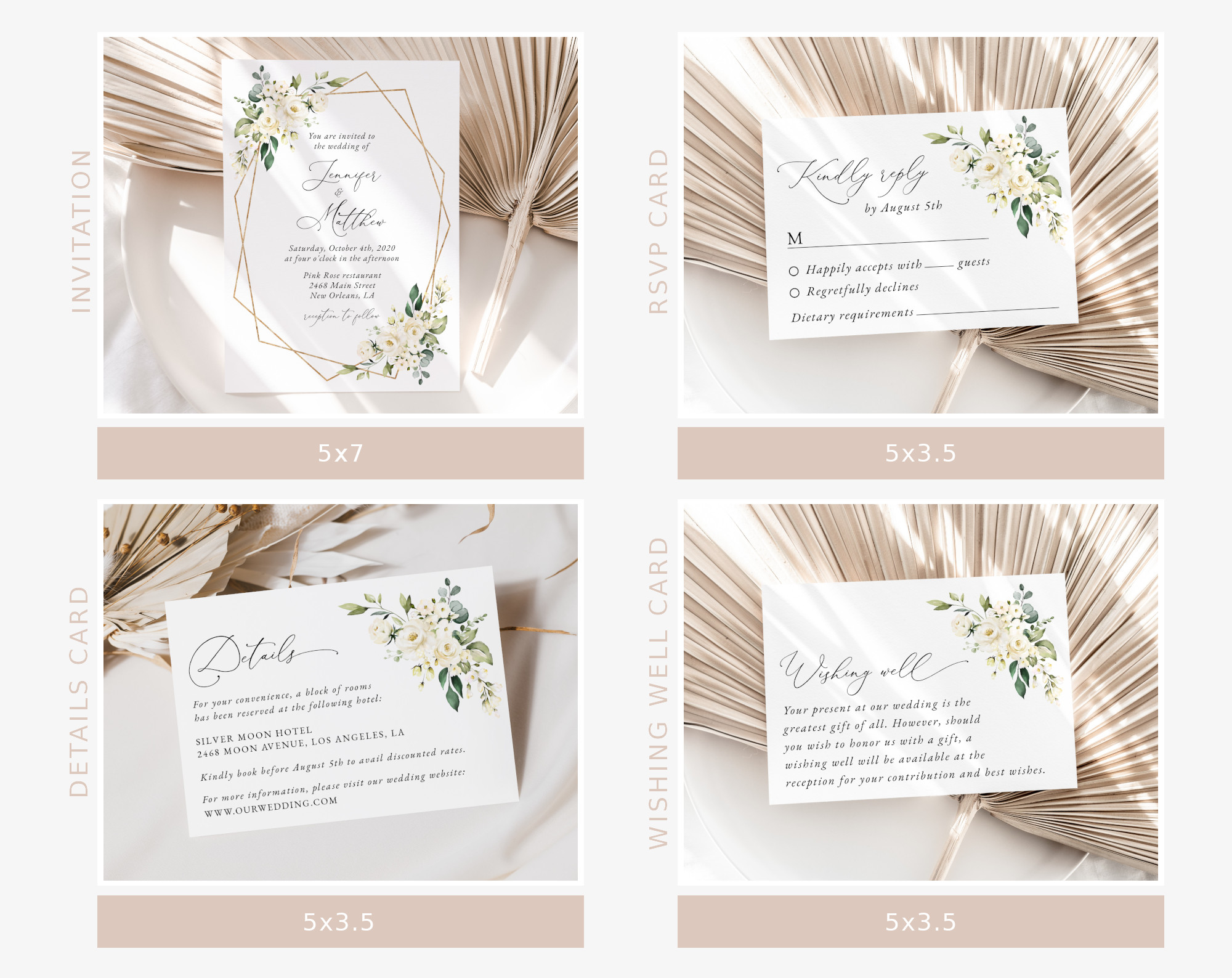 White Flowers Wedding Bundle, Printable File, Edit Yourself, SH33 White Flowers Wedding Bundle, Printable File, Edit Yourself, SH33