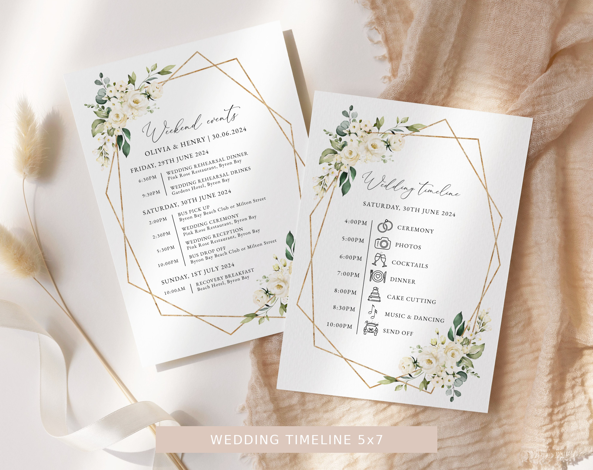 White Flowers Wedding Bundle, Printable File, Edit Yourself, SH33 White Flowers Wedding Bundle, Printable File, Edit Yourself, SH33