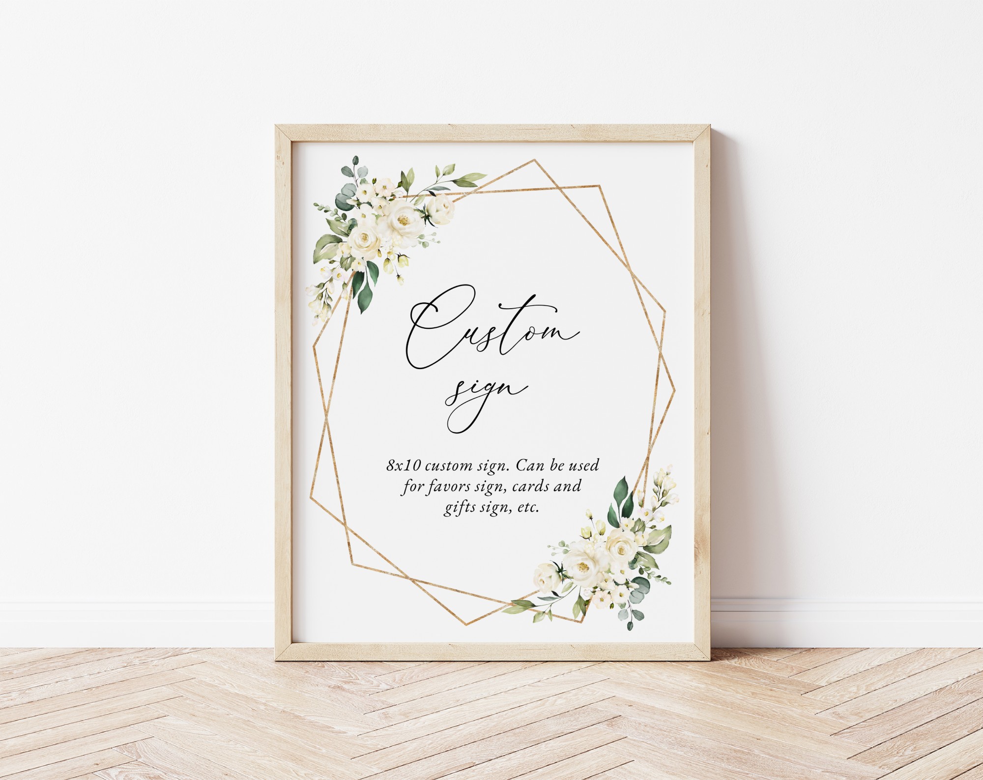 White Flowers Custom Sign, Wedding Sign, Printable File, Edit Yourself, SH33 White Flowers Custom Sign, Wedding Sign, Printable File, Edit Yourself, SH33