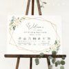 White Flowers Order of Events Sign, Welcome Sign, Printable File, Edit Yourself, SH33 White Flowers Order of Events Sign, Welcome Sign, Printable File, Edit Yourself, SH33