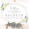 White Flowers Order of Events Sign, Welcome Sign, Printable File, Edit Yourself, SH33 White Flowers Order of Events Sign, Welcome Sign, Printable File, Edit Yourself, SH33