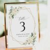 White Flowers Table Number Sign, Wedding Sign, Printable File, Edit Yourself, SH33 White Flowers Table Number Sign, Wedding Sign, Printable File, Edit Yourself, SH33