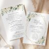 White Flowers Wedding Program, Wedding Stationery, Printable File, Edit Yourself, SH33 White Flowers Wedding Program, Wedding Stationery, Printable File, Edit Yourself, SH33