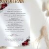 Burgundy Red Flowers Wedding Program, Wedding Stationery, Printable File, Edit Yourself, SH34 Burgundy Red Flowers Wedding Program, Wedding Stationery, Printable File, Edit Yourself, SH34