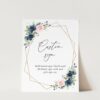 Navy and Pink Flowers Custom Sign, Wedding Sign, Printable File, Edit Yourself, SH35