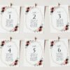 Burgundy and Pink Flowers Seating Cards, Wedding Stationery, Printable File, Edit Yourself, SH36 Burgundy and Pink Flowers Seating Cards, Wedding Stationery, Printable File, Edit Yourself, SH36