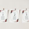 Burgundy and Pink Flowers Seating Cards, Wedding Stationery, Printable File, Edit Yourself, SH36 Burgundy and Pink Flowers Seating Cards, Wedding Stationery, Printable File, Edit Yourself, SH36