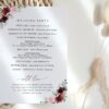 Burgundy and Pink Flowers Wedding Program, Wedding Stationery, Printable File, Edit Yourself, SH36 Burgundy and Pink Flowers Wedding Program, Wedding Stationery, Printable File, Edit Yourself, SH36