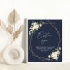 Navy and White Flowers Custom Sign, Wedding Sign, Printable File, Edit Yourself, SH41