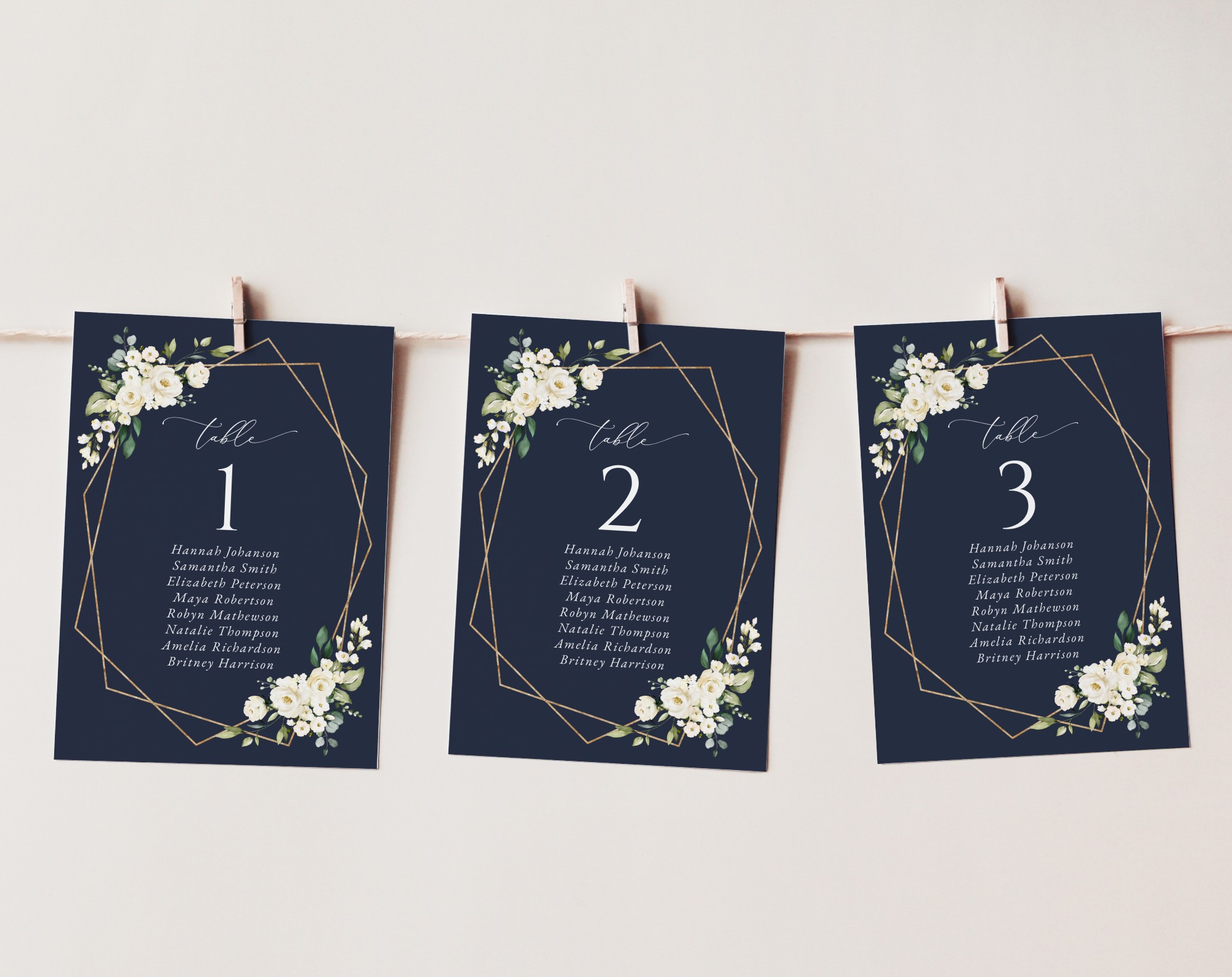 Navy and White Flowers Seating Cards, Wedding Stationery, Printable File, Edit Yourself, SH41 Navy and White Flowers Seating Cards, Wedding Stationery, Printable File, Edit Yourself, SH41
