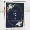 Navy and White Flowers Table Number Sign, Wedding Sign, Printable File, Edit Yourself, SH41 Navy and White Flowers Table Number Sign, Wedding Sign, Printable File, Edit Yourself, SH41