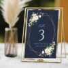 Navy and White Flowers Table Number Sign, Wedding Sign, Printable File, Edit Yourself, SH41 Navy and White Flowers Table Number Sign, Wedding Sign, Printable File, Edit Yourself, SH41