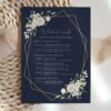 Navy and White Flowers Wedding Timeline, Wedding Stationery, Printable File, Edit Yourself, SH41 Navy and White Flowers Wedding Timeline, Wedding Stationery, Printable File, Edit Yourself, SH41