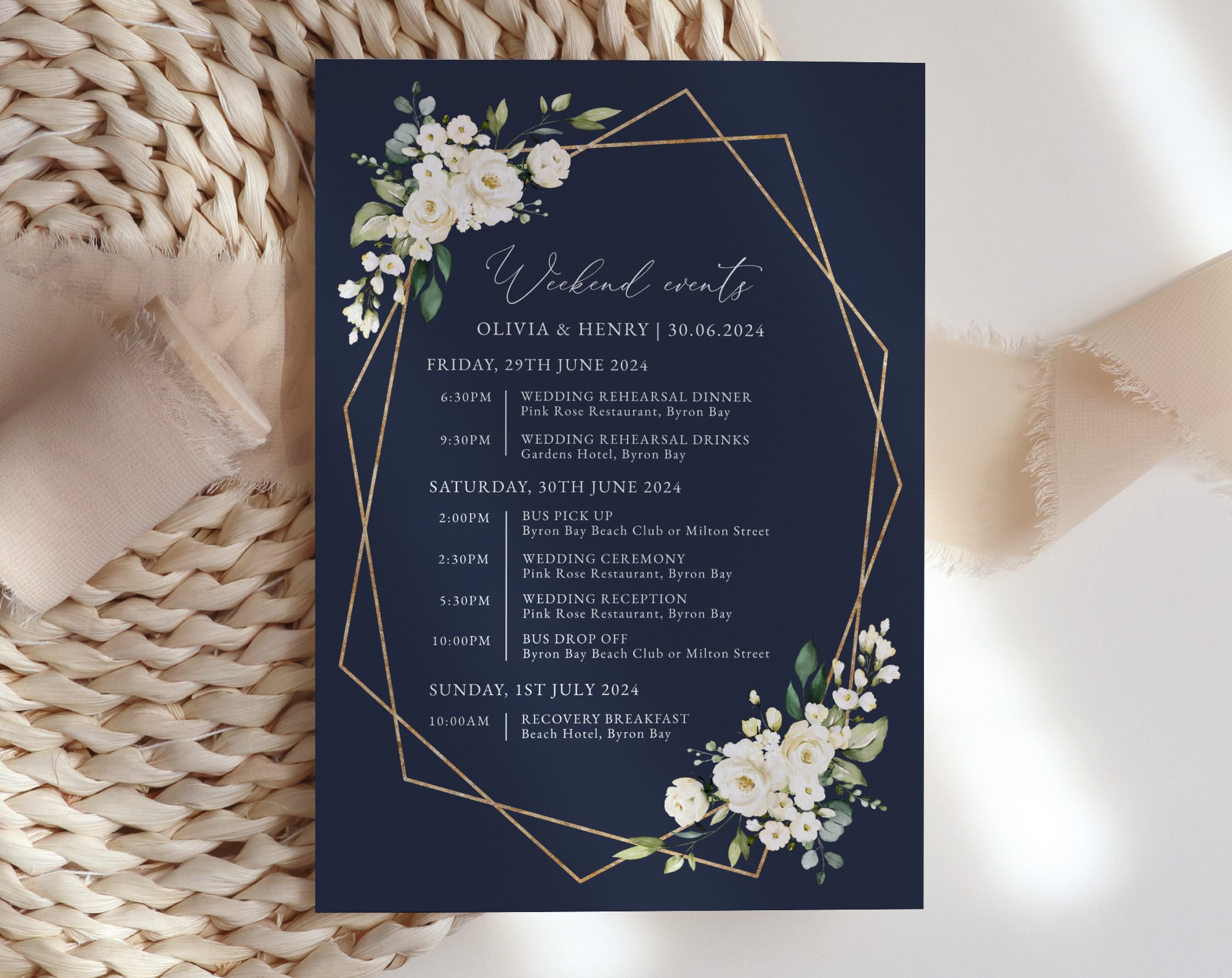 Navy and White Flowers Wedding Timeline, Wedding Stationery, Printable File, Edit Yourself, SH41 Navy and White Flowers Wedding Timeline, Wedding Stationery, Printable File, Edit Yourself, SH41